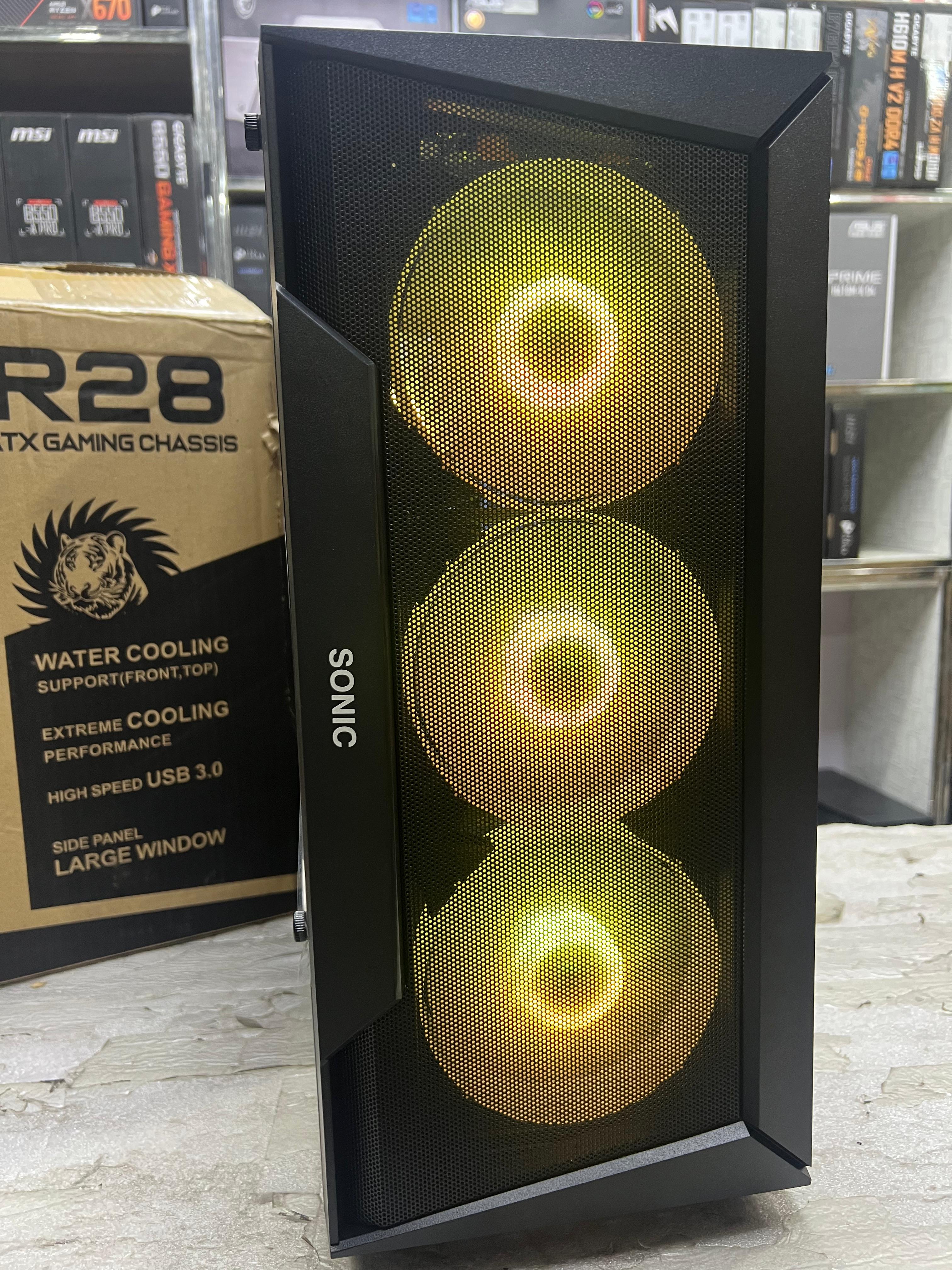 Sonic Casing R28 Black 3 RGB Fans Sonic Casing R28 Black 3 RGB Fans